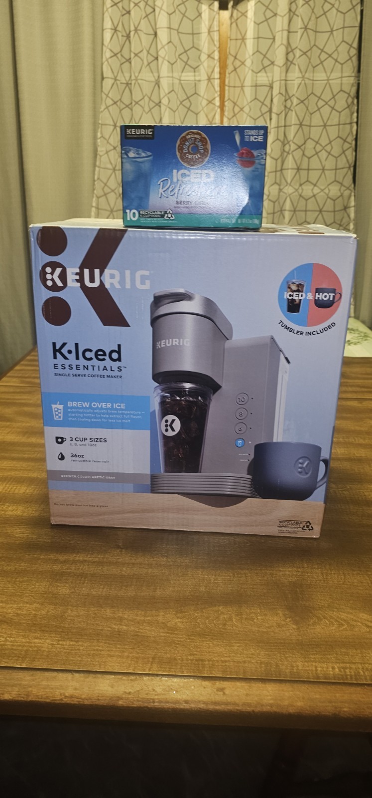 Keurig K-Iced Essential - ArcticGrey  withKeurig Iced Refreshers Berry Chill10CT