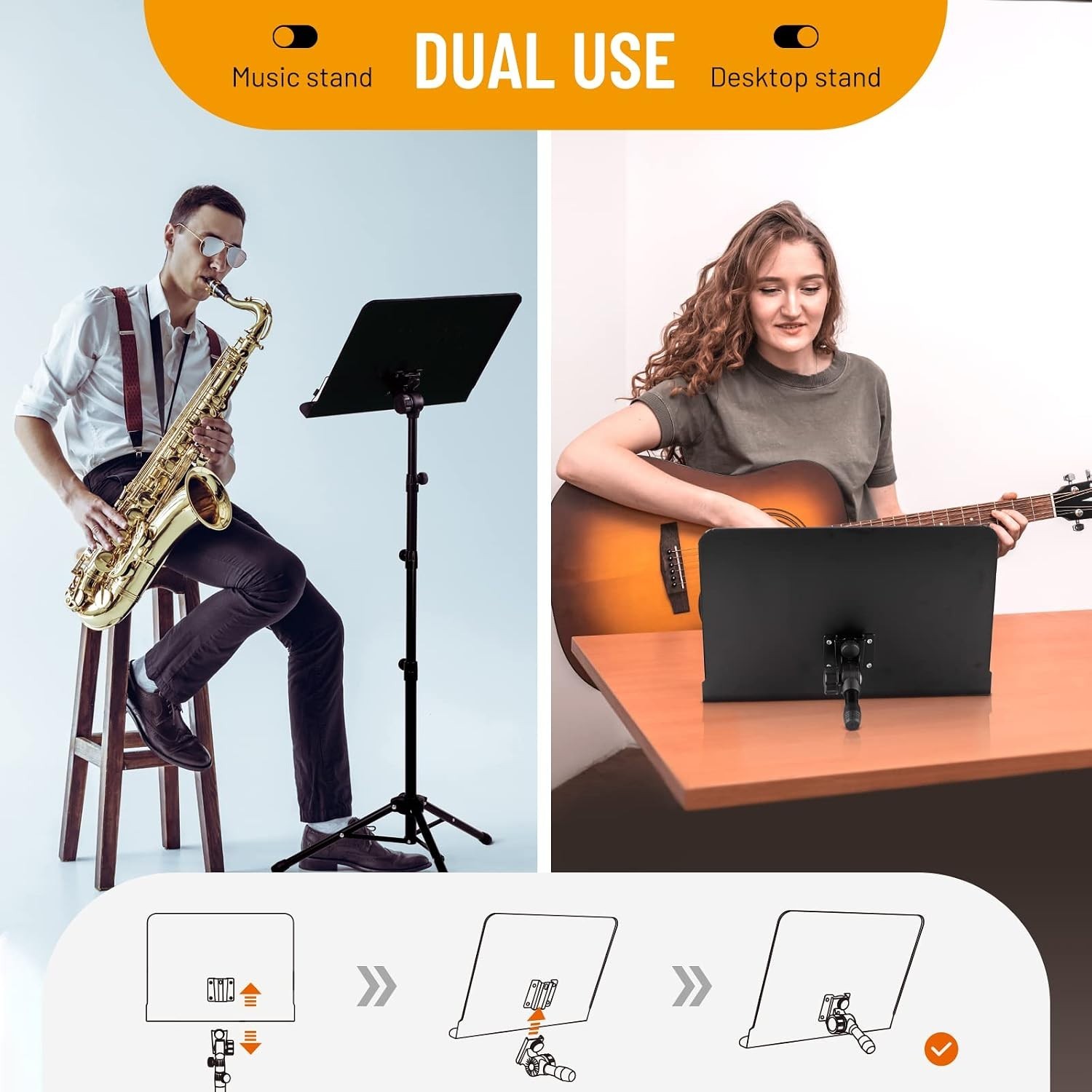 Portable Metal Stand with Adjustable Height & Carrying Bag