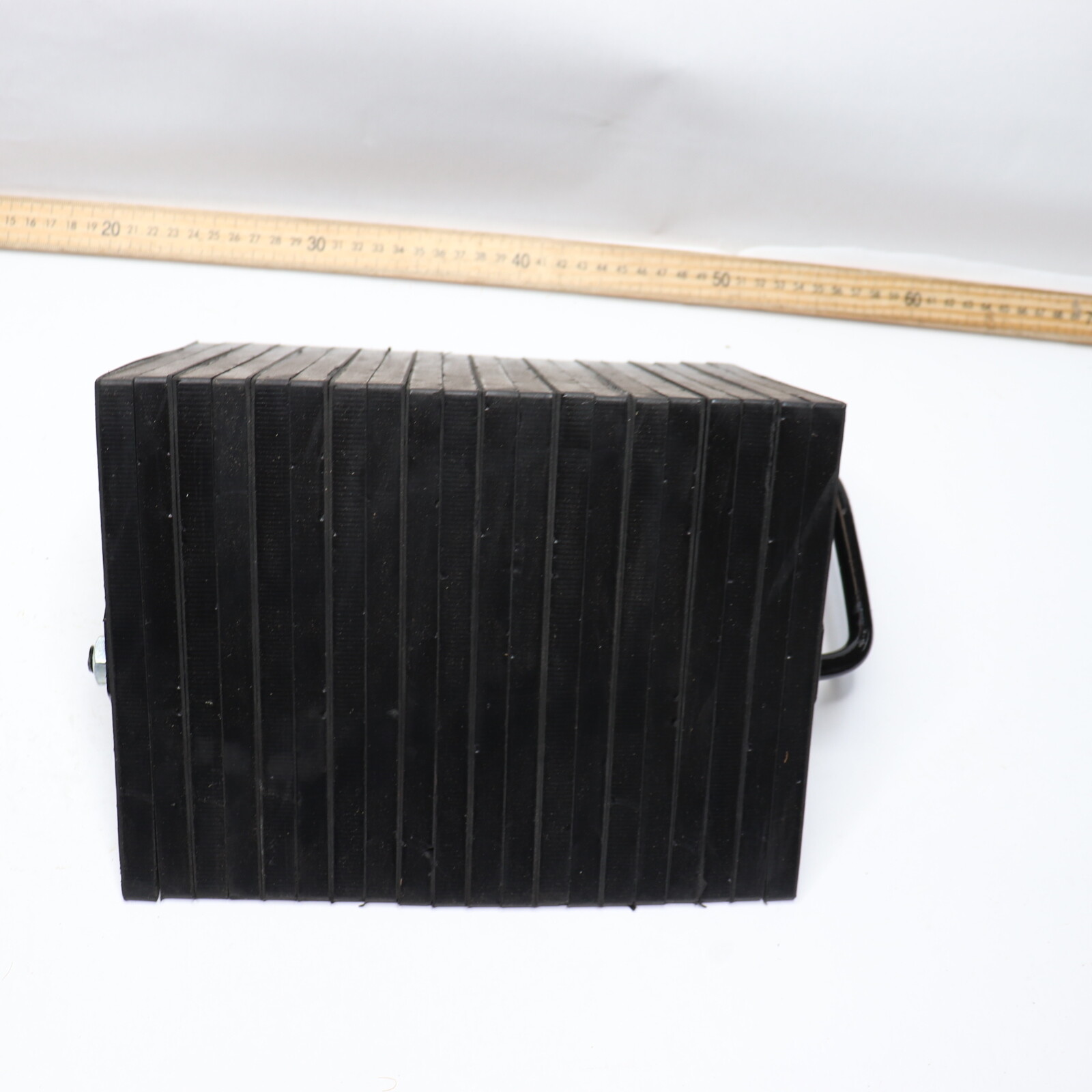 Wheel Chock Black Laminated Rubber 10" x 7-1/2" x 10-1/4"