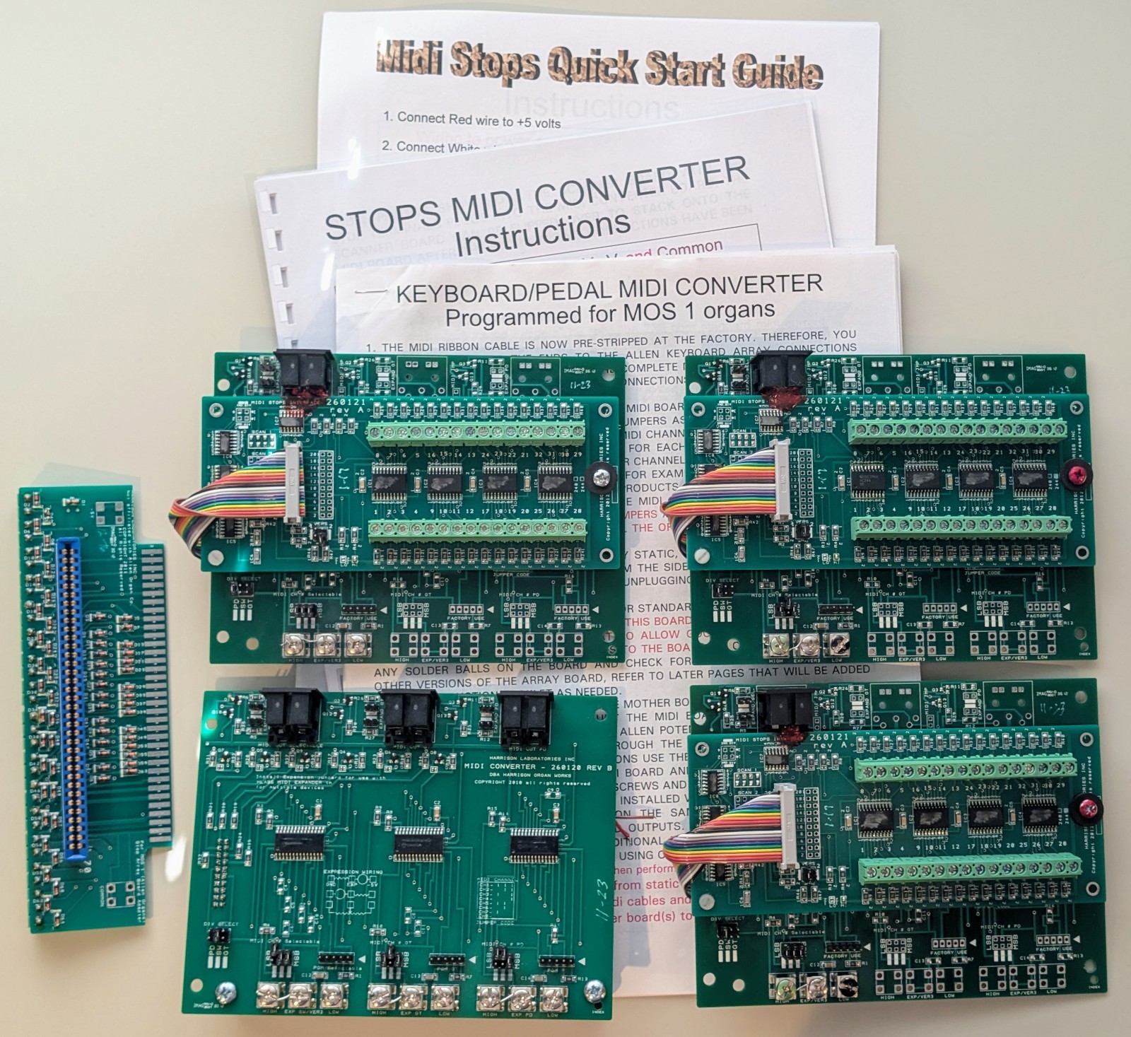 Harrison Labs MIDI converters & adapters for Allen MOS1 Organs