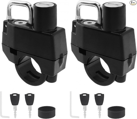 Helmet Lock Anti-Theft, Tamper-Proof Security Lock with 2 Keys, for Motorbike Sc