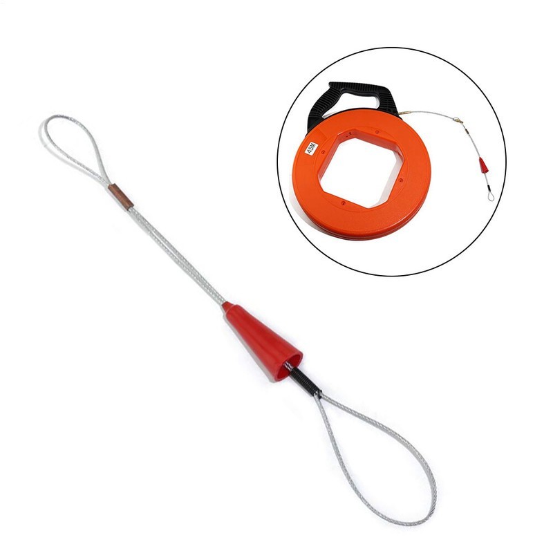 5x Red Wire Traction Tape Fastener for Electrical Fish Tape Cable Puller Power