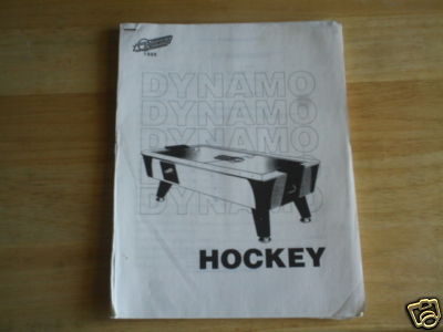 DYNAMO AIR HOCKEY 1998 WEBB 3.0 W SCHEMATICS  arcade game manual