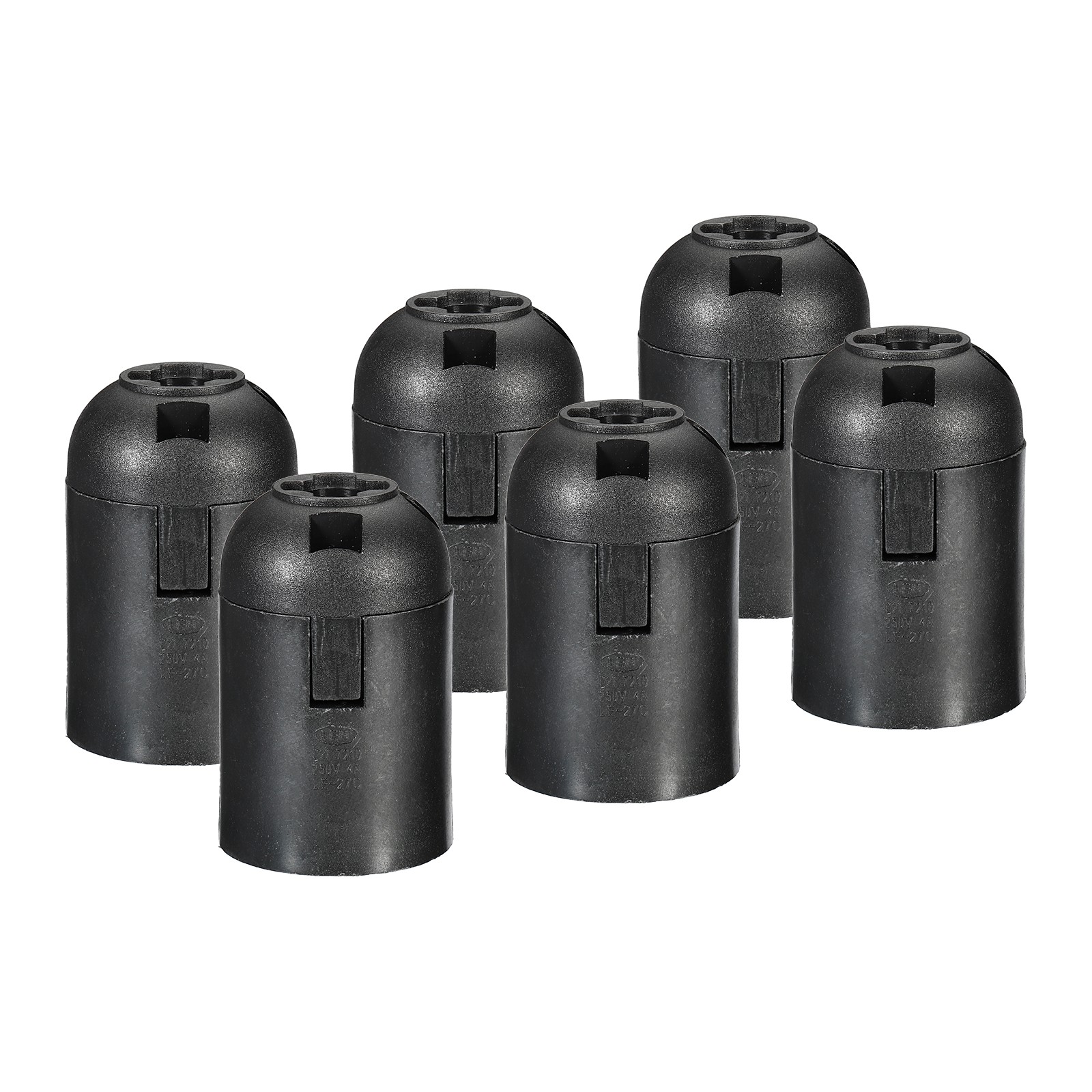 10Pcs E26/E27 Bulb Socket 57x37mm Screw-in Retro LED Lights Lamp Holder Black