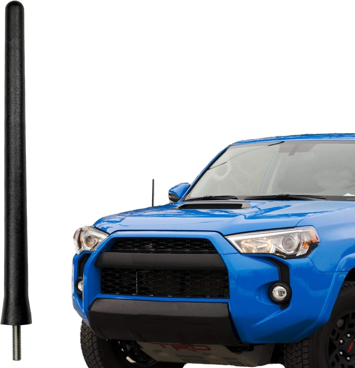 Short Rubber Antenna fits Toyota 4 Runner (2010-2017) - Stainless Steel Thr