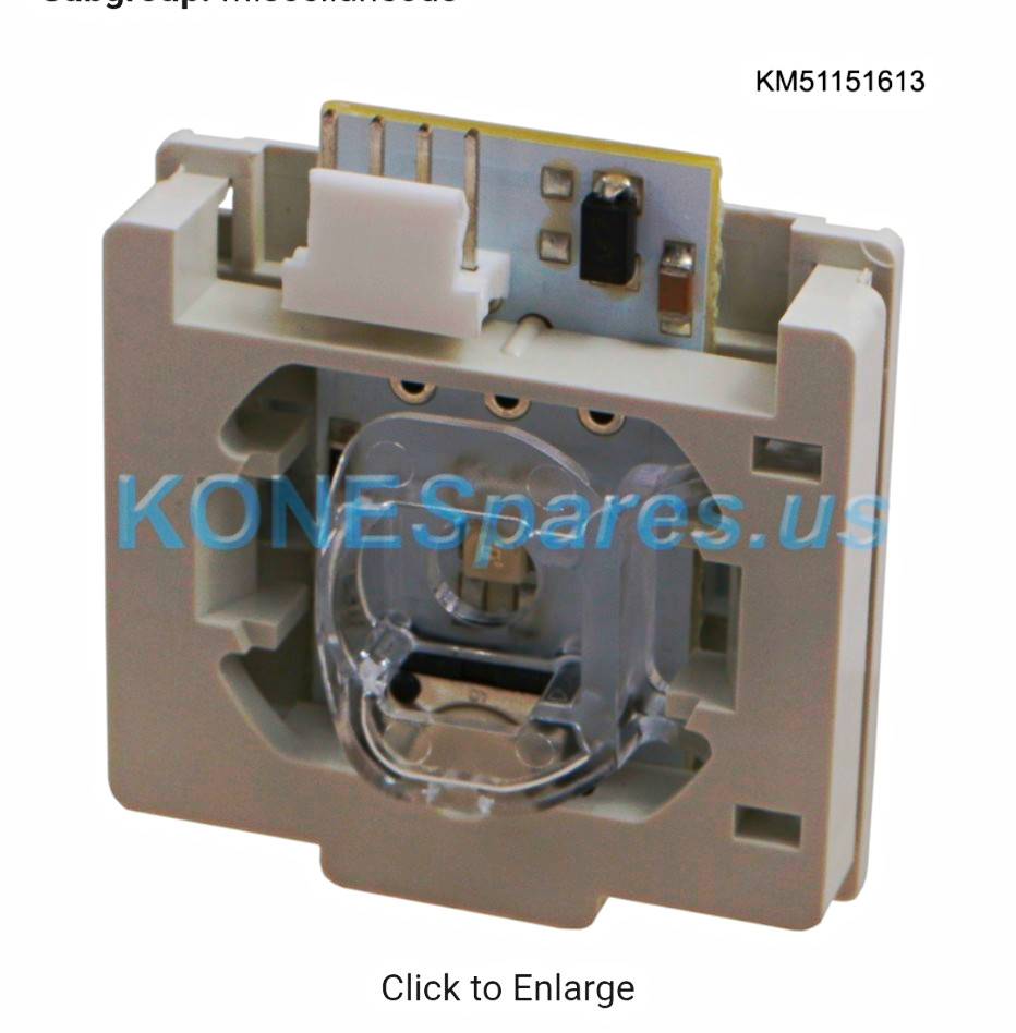 ThyssenKrupp TW24 Pushbutton Contact Module 24V BLUE Lit 4-Pin   4 Buttons NEW