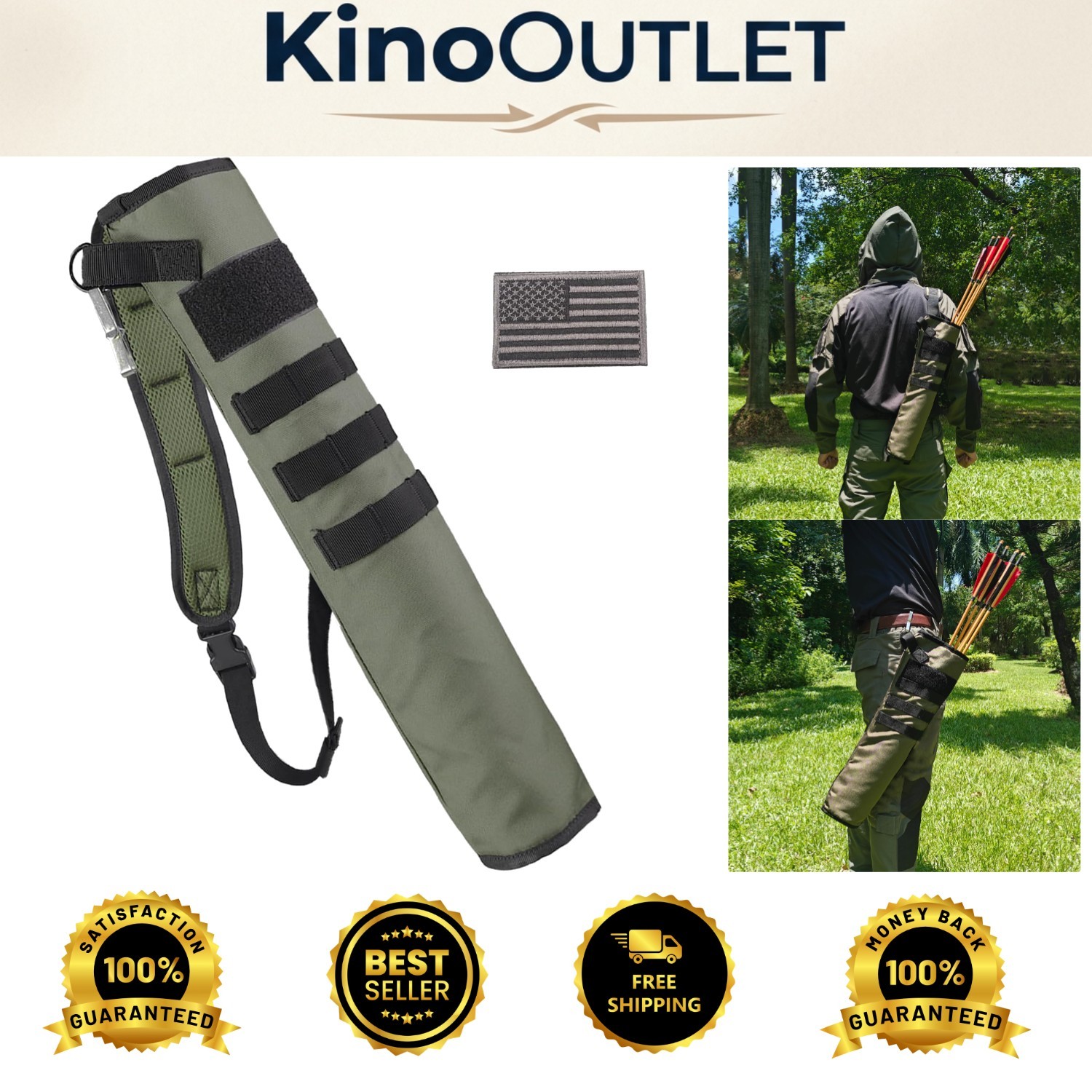 Versatile Molle System Archery Quiver - Holds 12-18 Arrows for Target Shooting