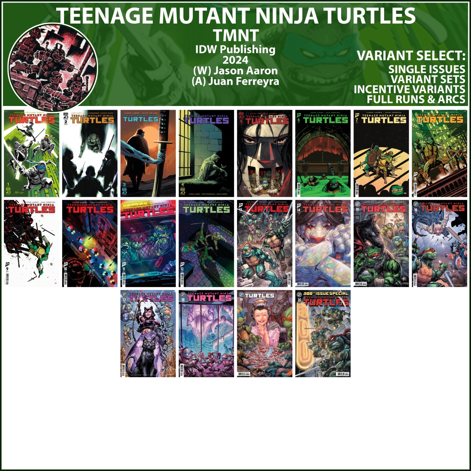 Teenage Mutant Ninja Turtles (2024) #1-17 18 19 20 IDW Publishing COVER SELECT