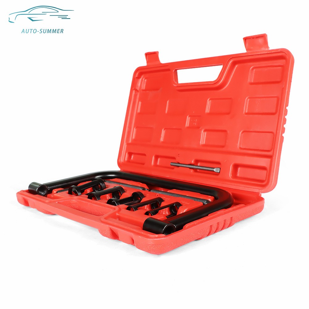 Valve Spring Compressor 10PC Auto Compression C-Clamp Tool Service Kit Universal