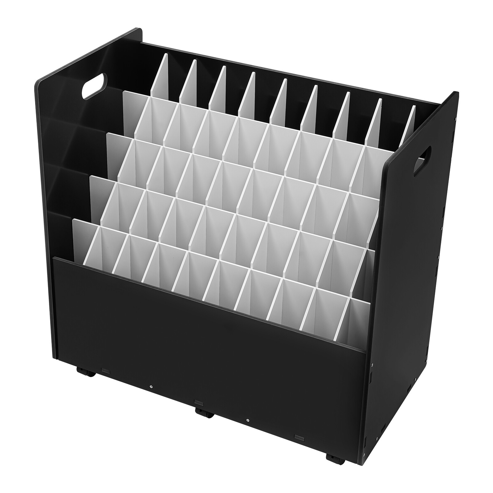 50-slot Blueprint Organizer Roll File Storage Holder Movable Roll File Cart SALE