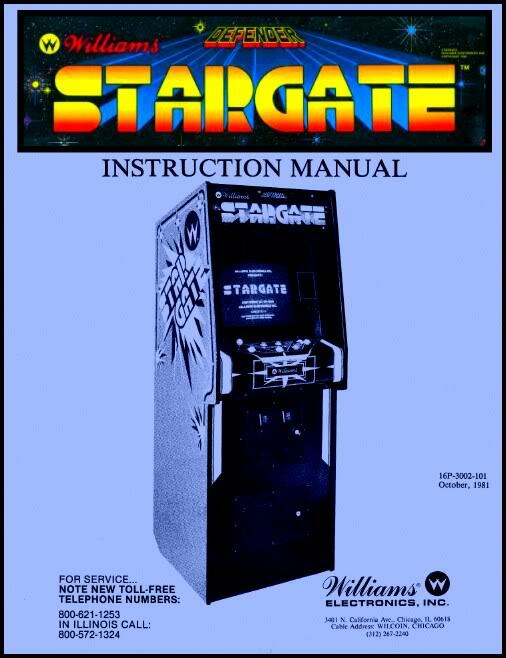 Stargate Video Game Operation/Service/Repair/Troubleshooting Manual Star Gate zC