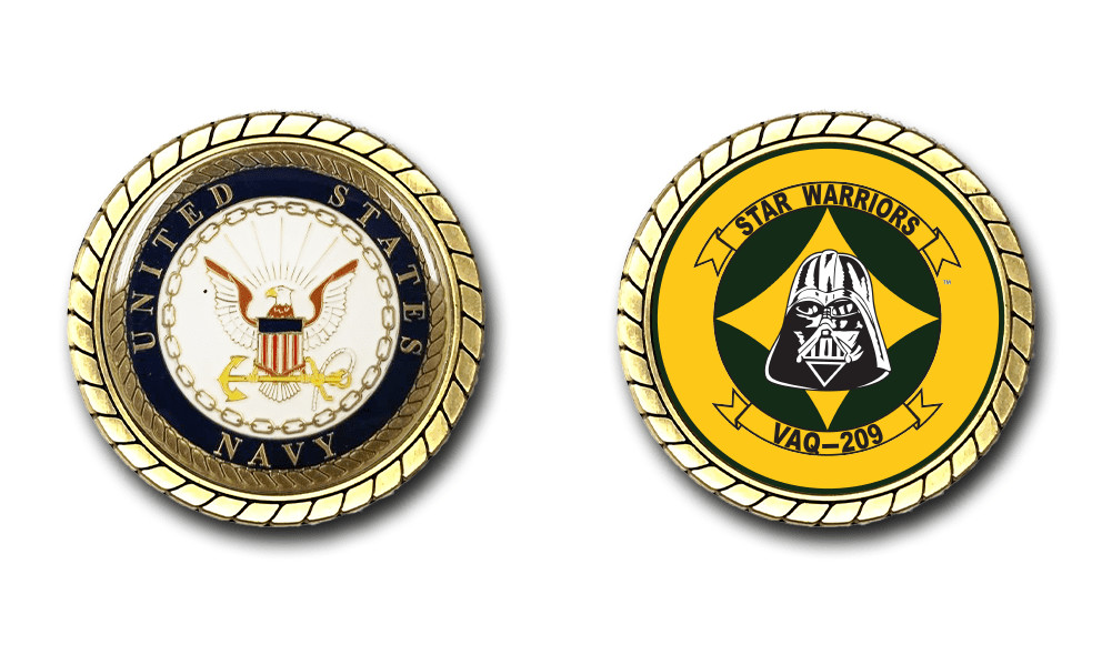 VAQ-209 Star Warriors US Navy Squadron Challenge Coin Officially Licensed