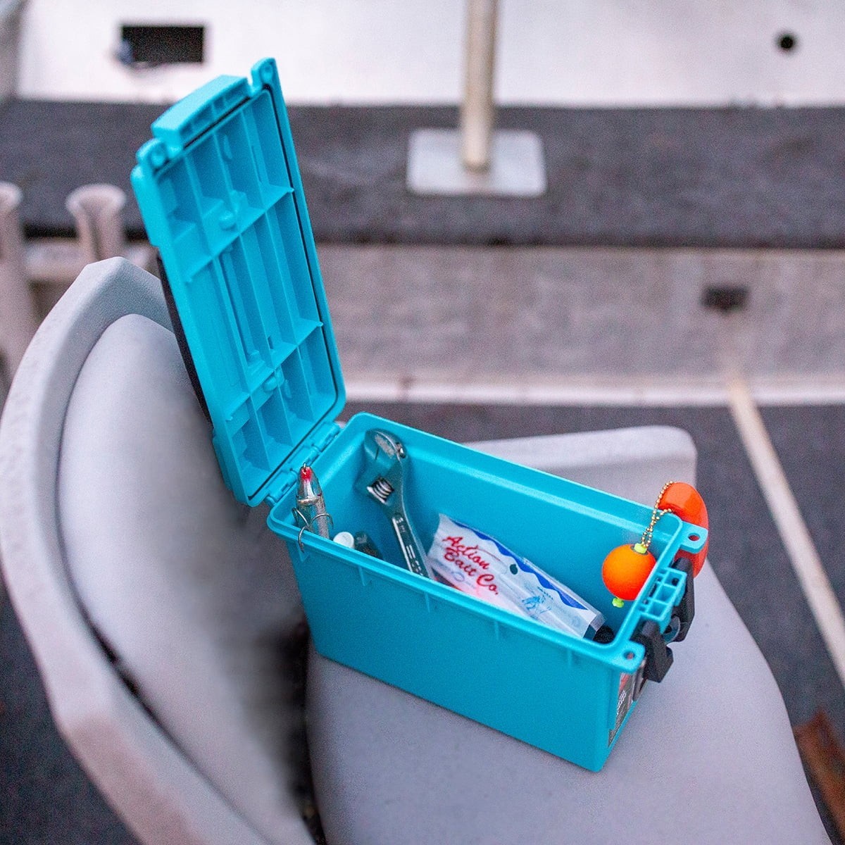 Ozark Trail Blue Marine Equipment Storage Box with Water Resistant Lid