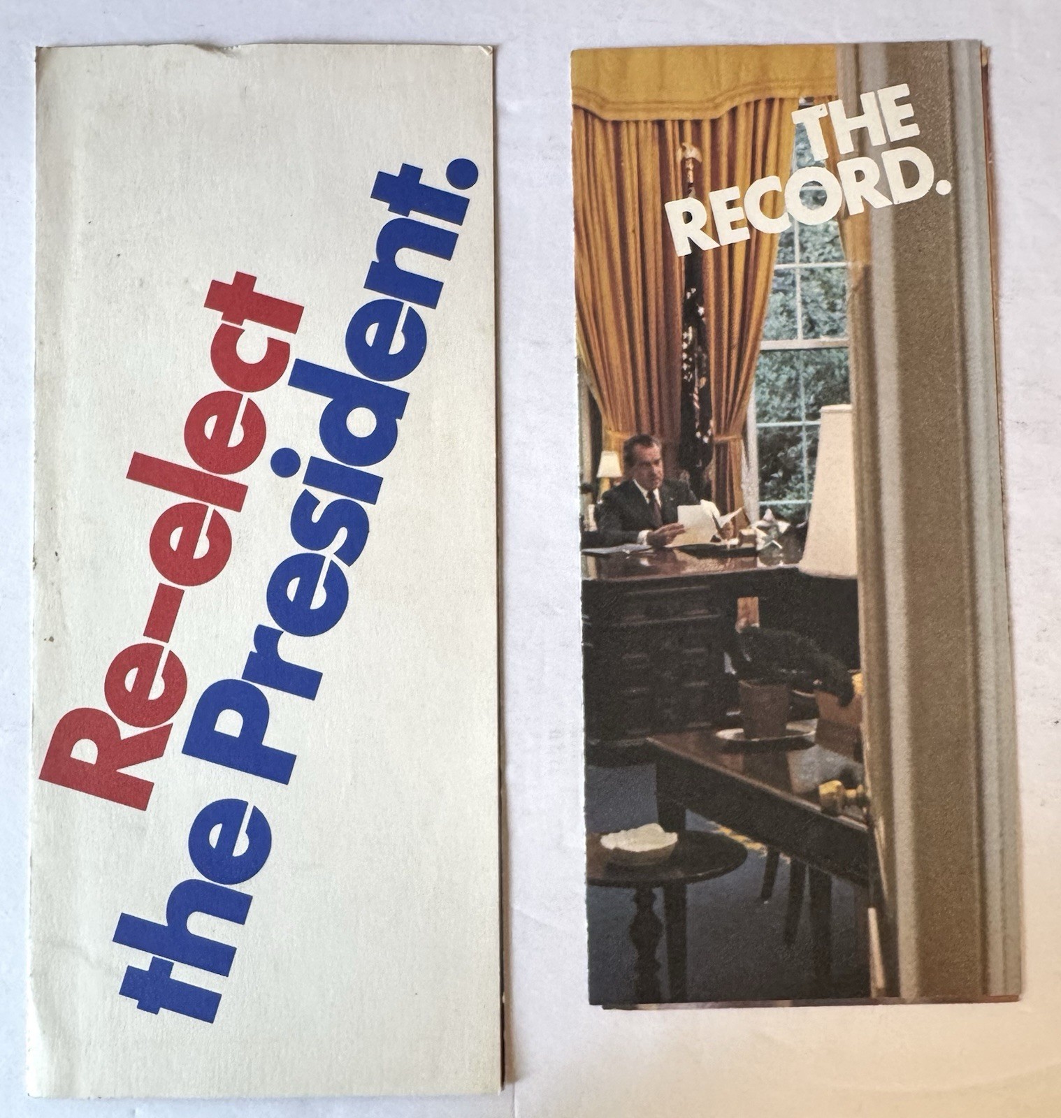 Vintage 1972 Richard Nixon Presidential Election Set Of 2 Brochures Pamphlets