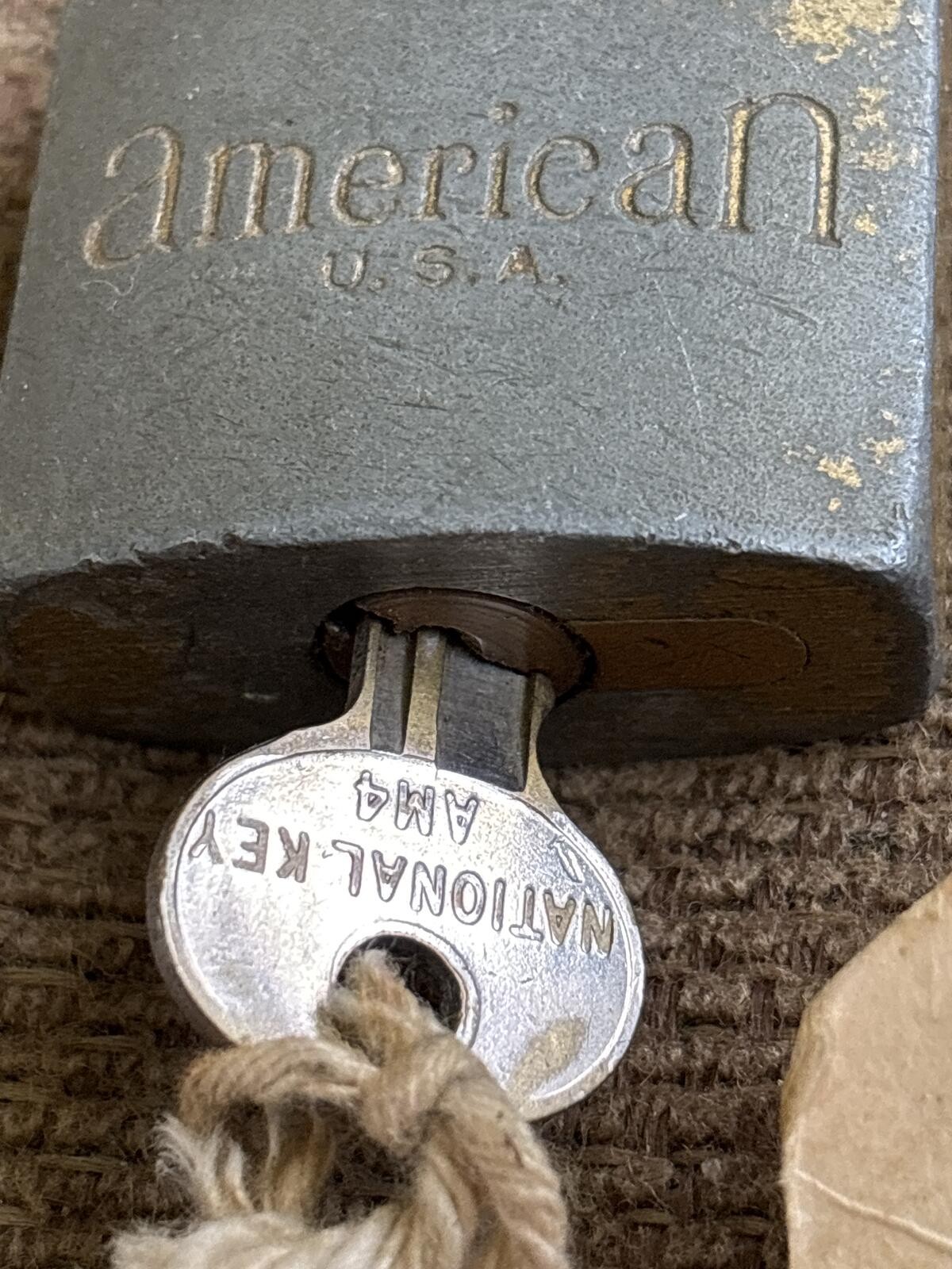 American U.S.A. Padlock with Key