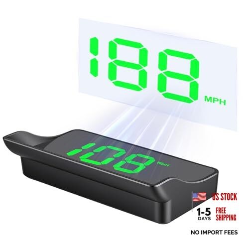 Car HUD Display Speedometer: GPS Windshield Head Up Display, Real Time