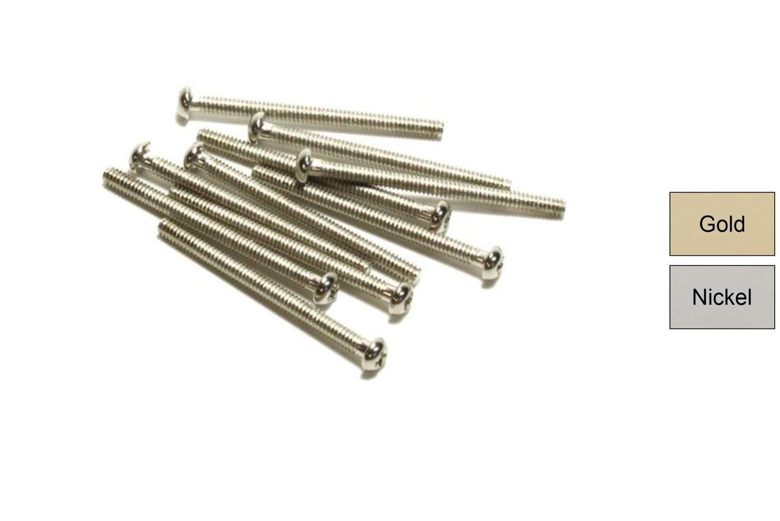 SAE 3-48 x 1 1/4" (33mm) Humbucker Pickup Mounting Screws Phillips Head - Qty 10