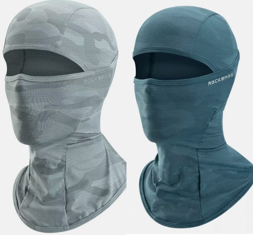 ROCKBROS 2pcs Summer Cooling Balaclava Full Face Mask SunProtection Cycling Mask