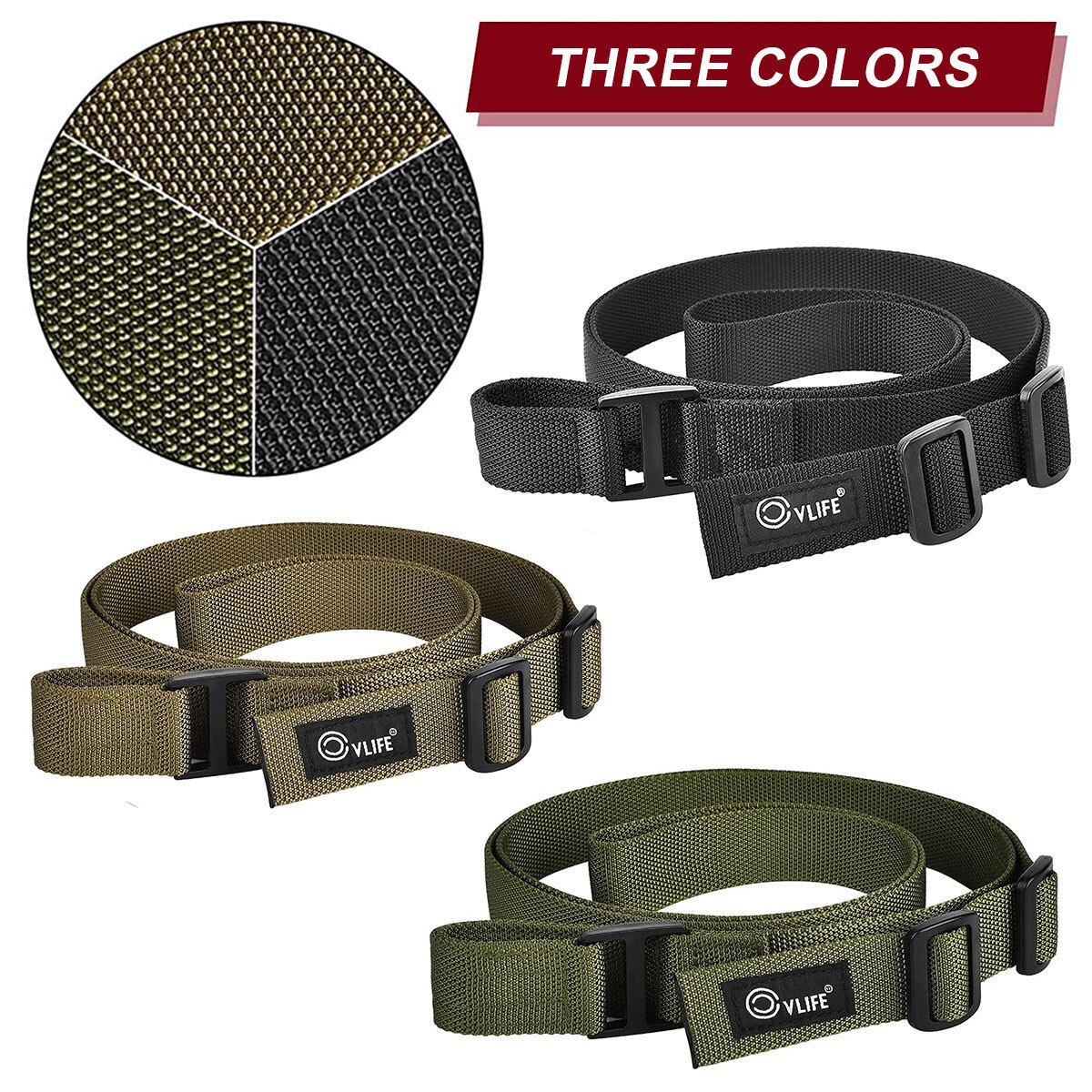 1.25"Tactical 2-Point Rifle Sling Fast-Loop Adjustable Gun Strap Airsoft Hunting