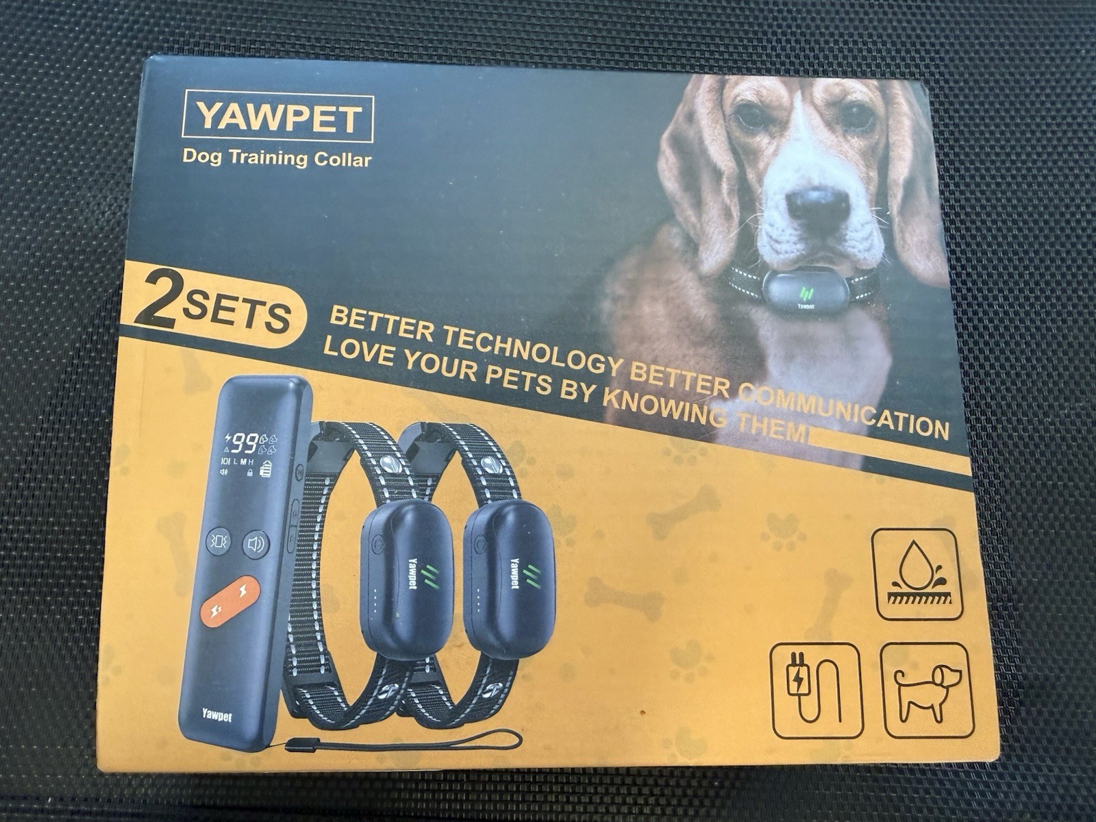 🔥YAWPET Dog Training Collar 3 Modes Static Vibration Rechargeable
