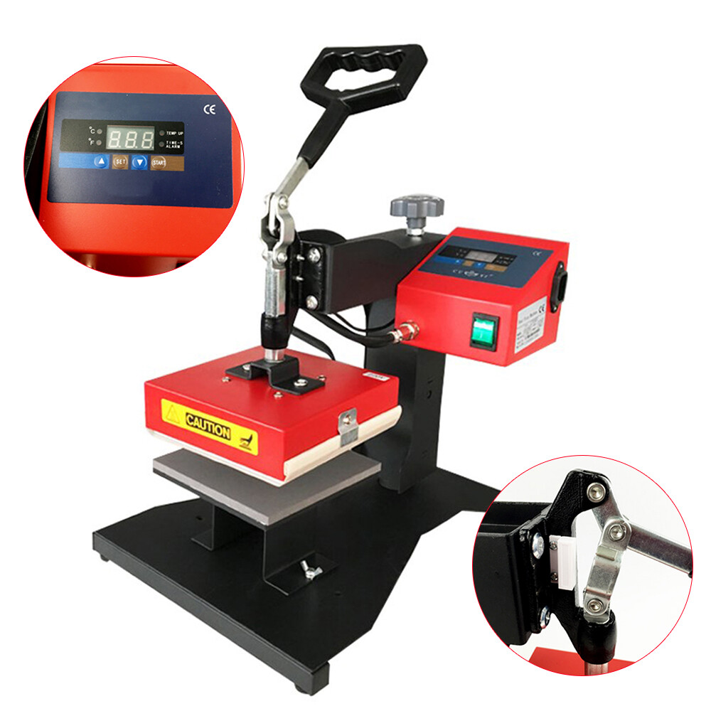 110V 450W Digital Heat Press Machine DIY Press Single Heater small size 5.9x5.9"