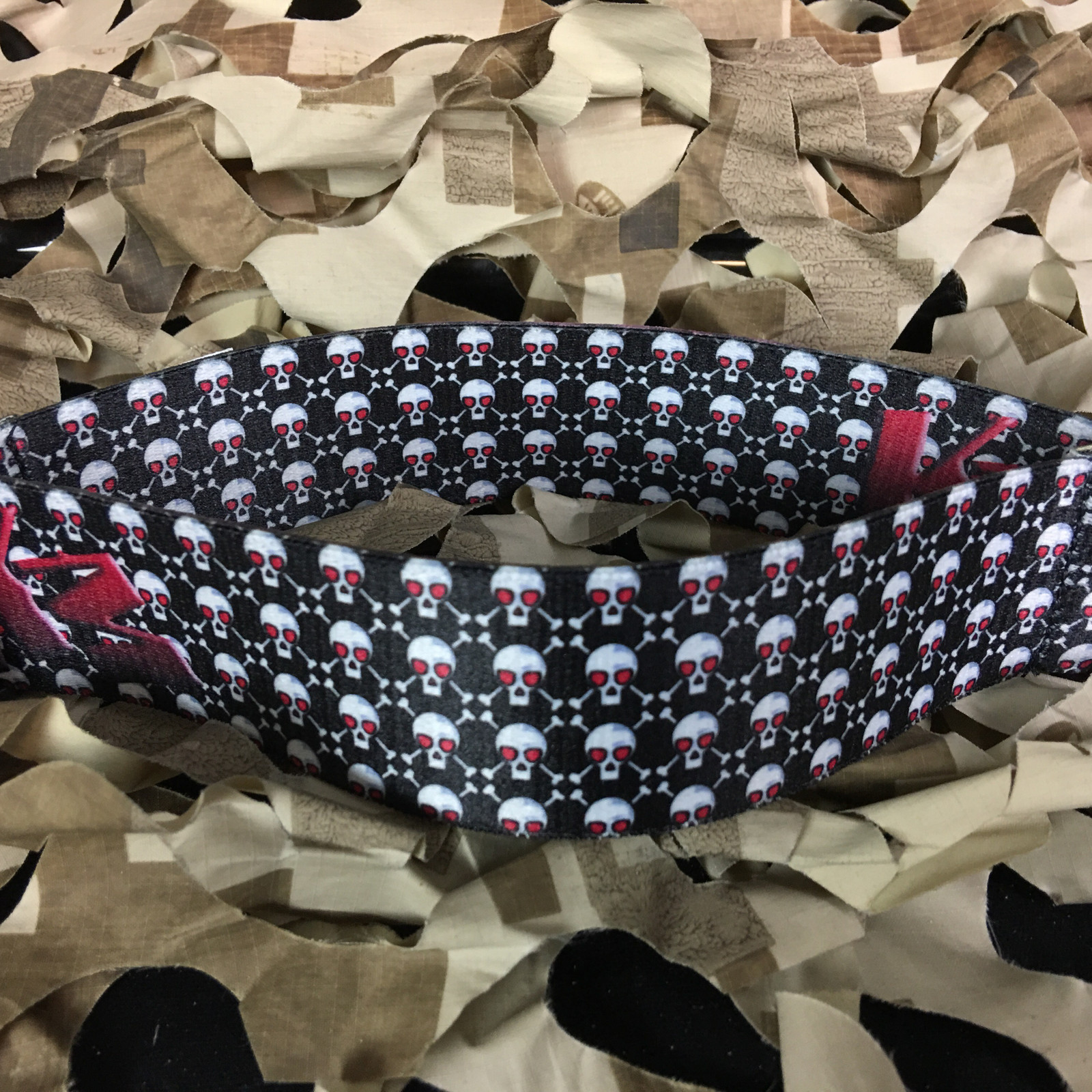NEW KM Paintball Universal Mask Goggle Strap - 09 Skull Candy