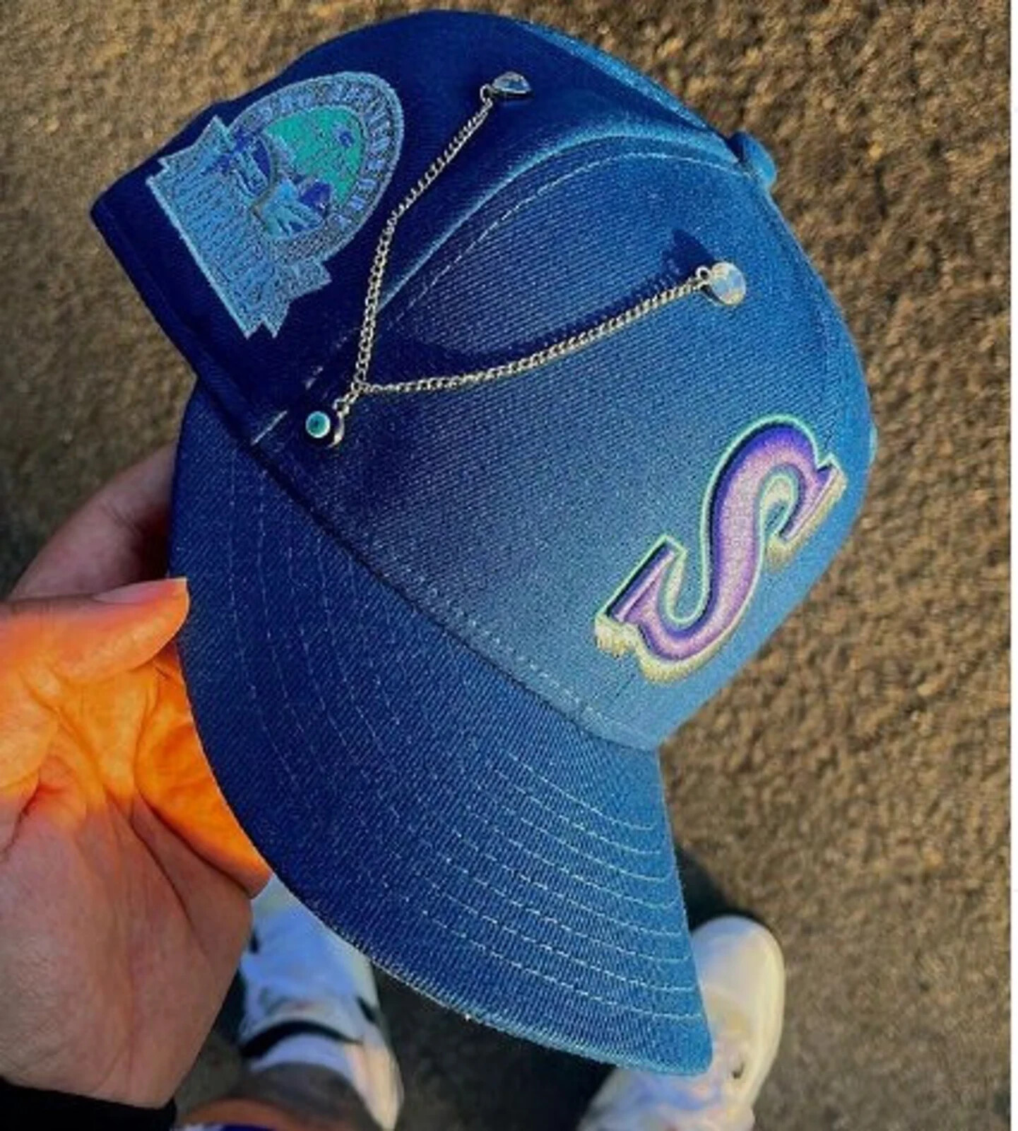 Evil Eye Ojo Chain Hat Pin