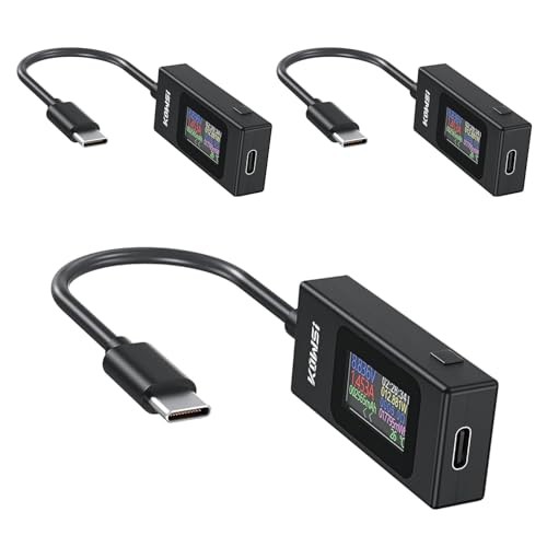3 PCS USB C Meter USB C Tester Power Meter,4-30V 3PCS USB C Tester Power Meter