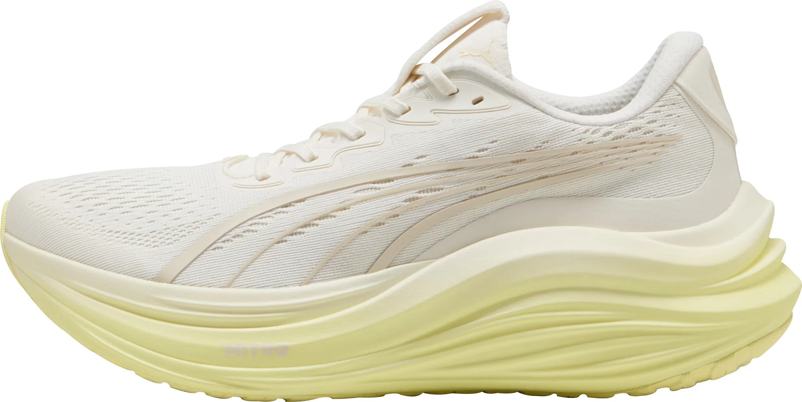 Puma MagMax Nitro Mens Running Shoes Cream Cushioned Comfort Sports Run Trainers