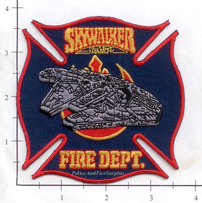 California - Skywalker Ranch CA Fire Rescue EMS Fire Dept Patch Star Wars v2