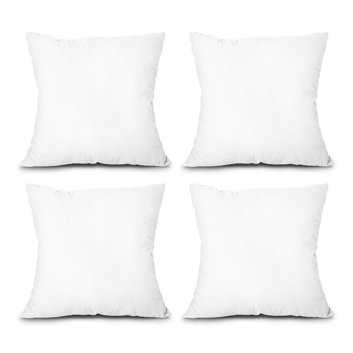 Throw Pillow Inserts, Set of 4 Lightweight Down Alternative Polyester Pillow,...