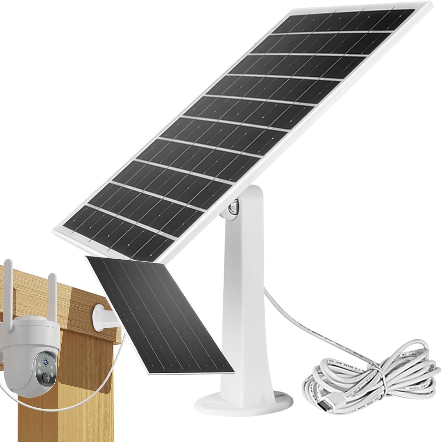 4 Pack Solar Panel for Ring Spotlight Camera/Stick Up Cam Battery Charger 8W 5V