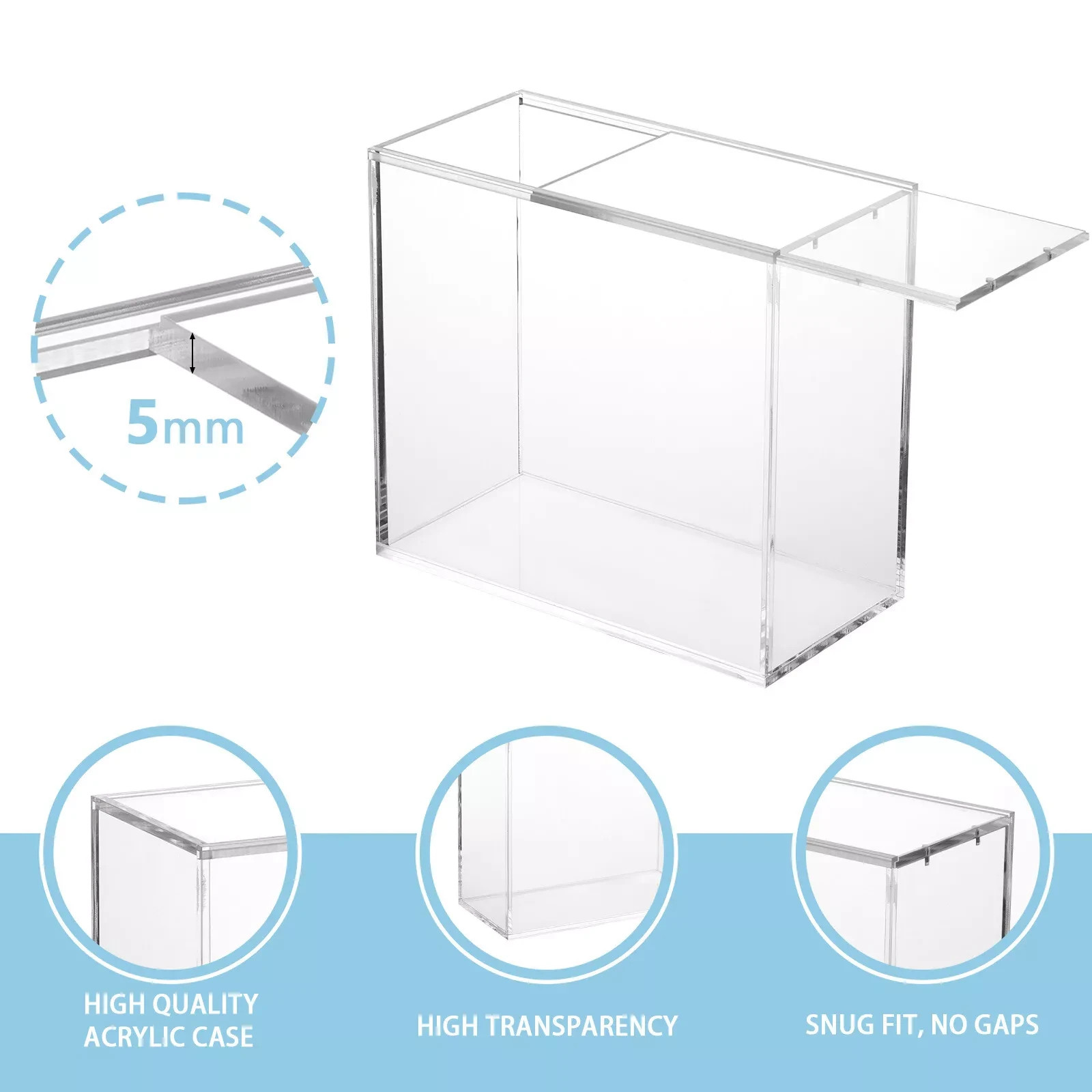 4 PCS etb protector case for Pokemon Acrylic display case for elite trainer box