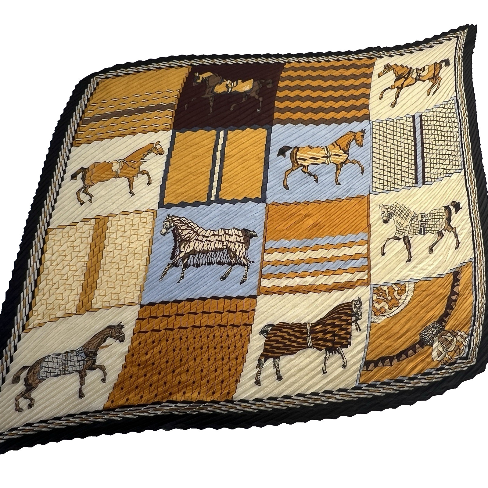 Vtg Equestrian Horse Scarf Regal Classy Silky Slinky Old Money Classy Women Men