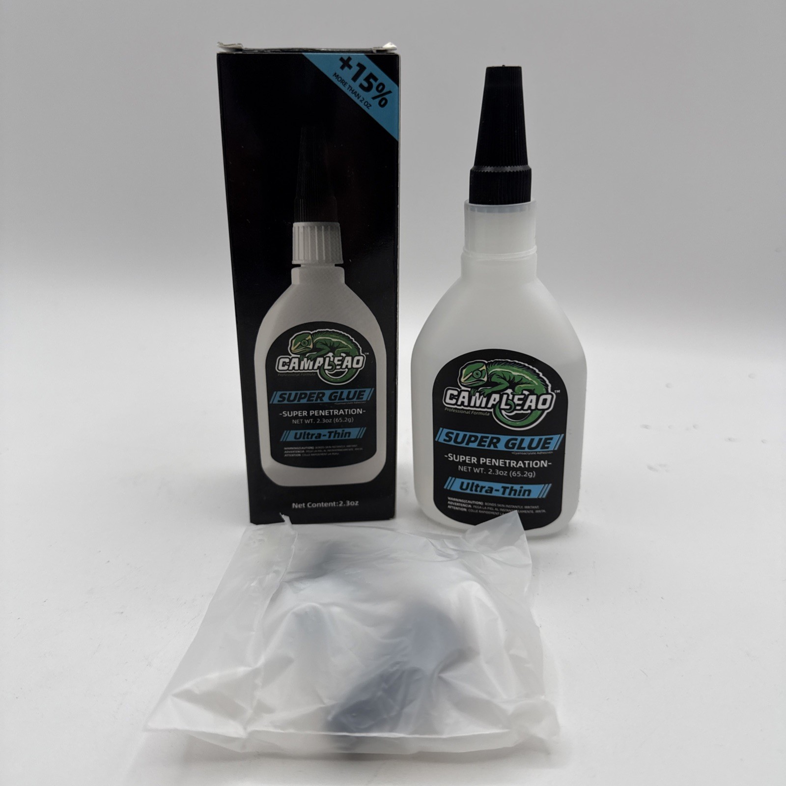 Camaleao Super Glue 2.3 oz Cyanoacrylate Glue for Plastic Wood Home Repair
