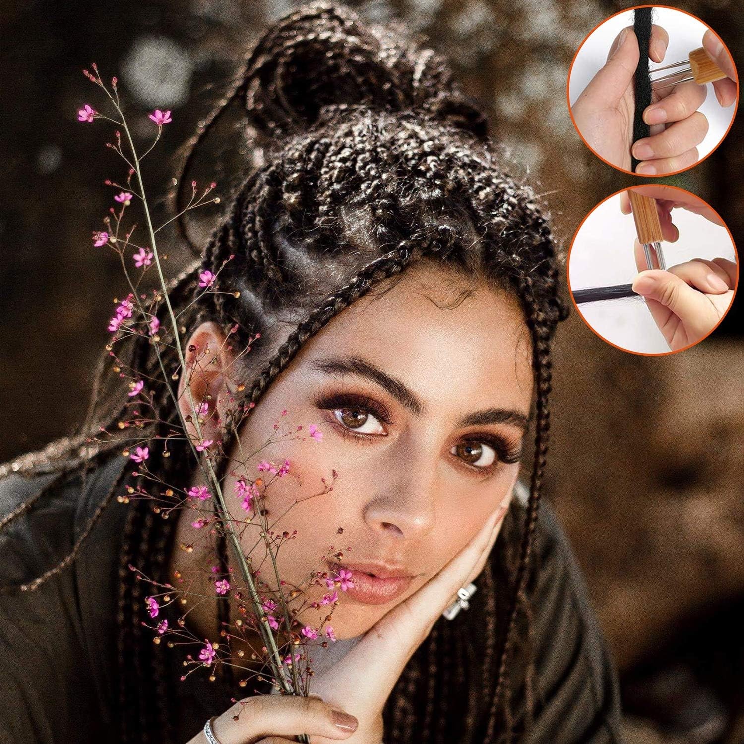 Dreadlock Crochet Hook Tool,Braid Hair Dreadlocks Needle Weaving Crochet for Bra