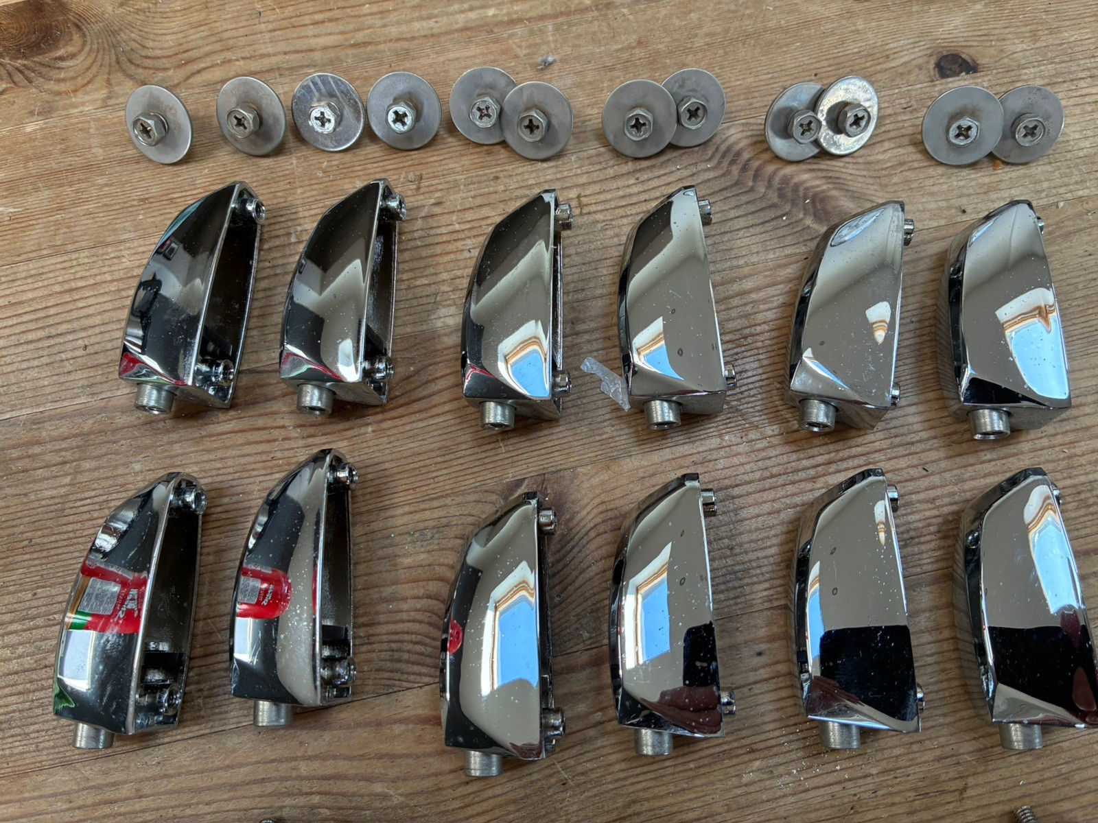 Pearl Export Tom Lugs chrome VGC x 12 (full Tom). 40mm between holes free post