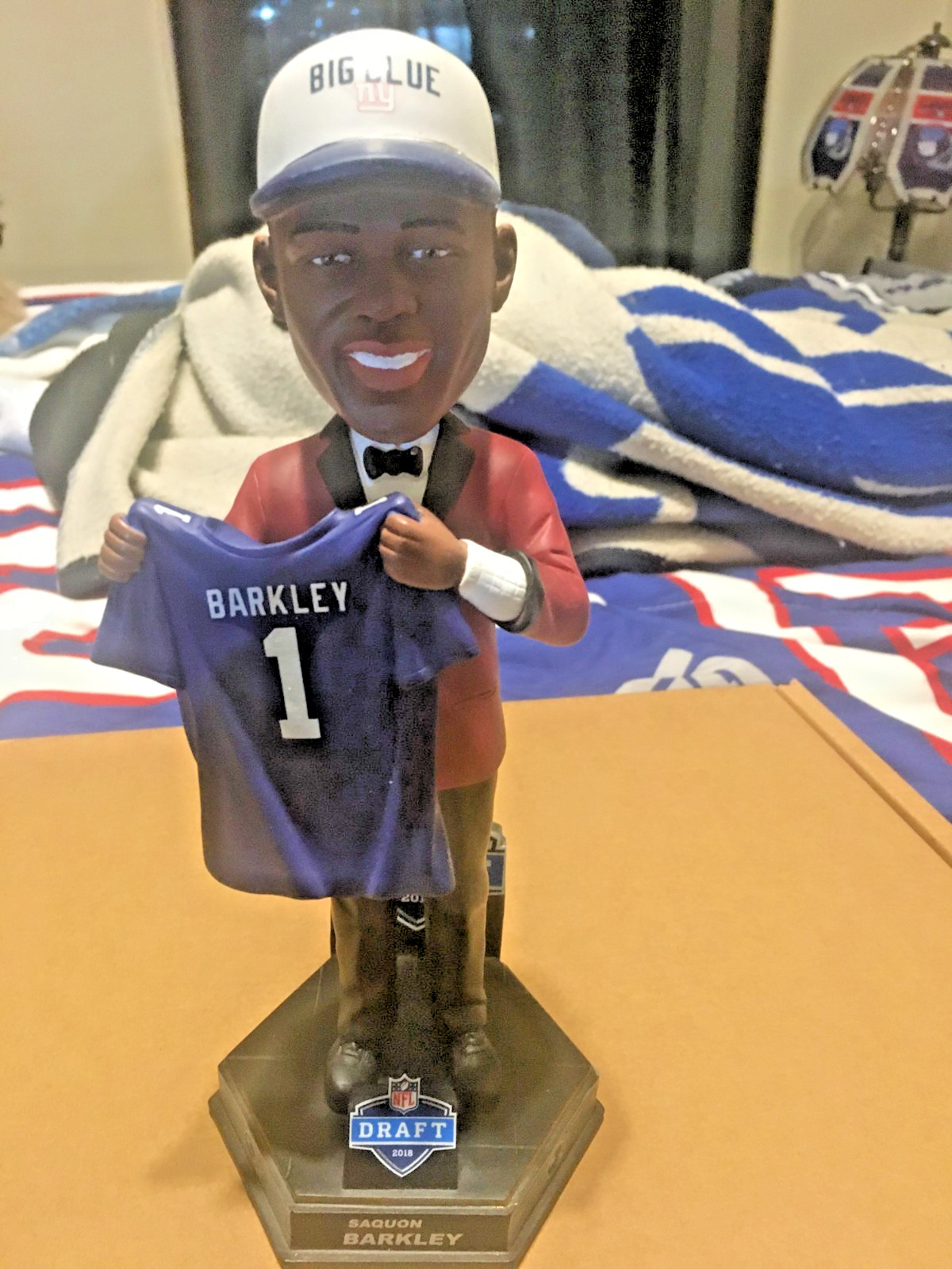 NY Giants Saquon Barkley 2018 Draft Day Bobble Head ,124/2018,foco