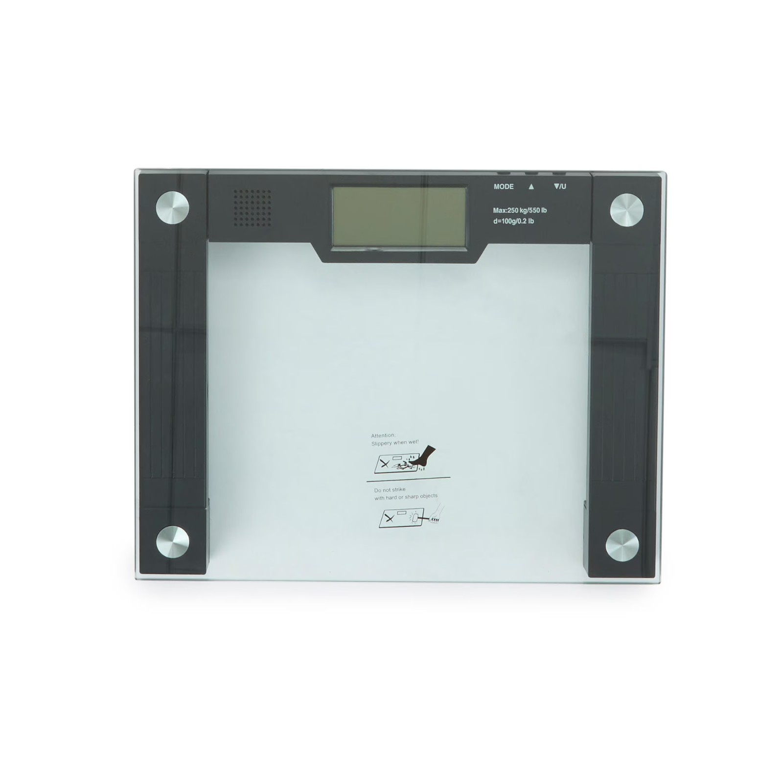 Talking Digital Floor Scale 550 lb Capacity Large Platform LCD Display Easy Read