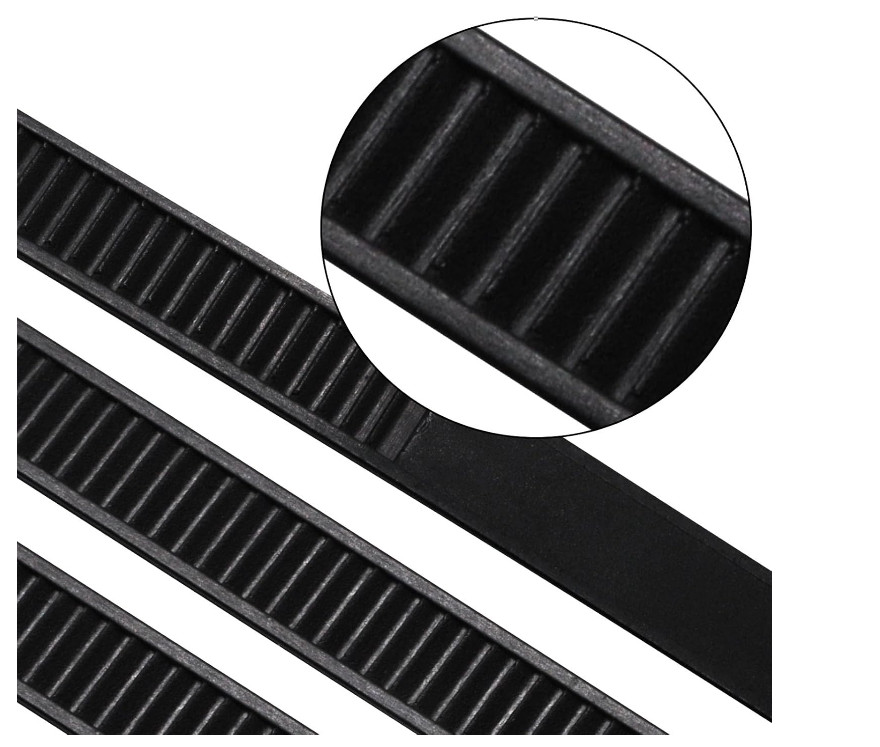 60PCS Push Mount Zip Ties – Nylon Automotive Cable Ties, 6 Types, Black