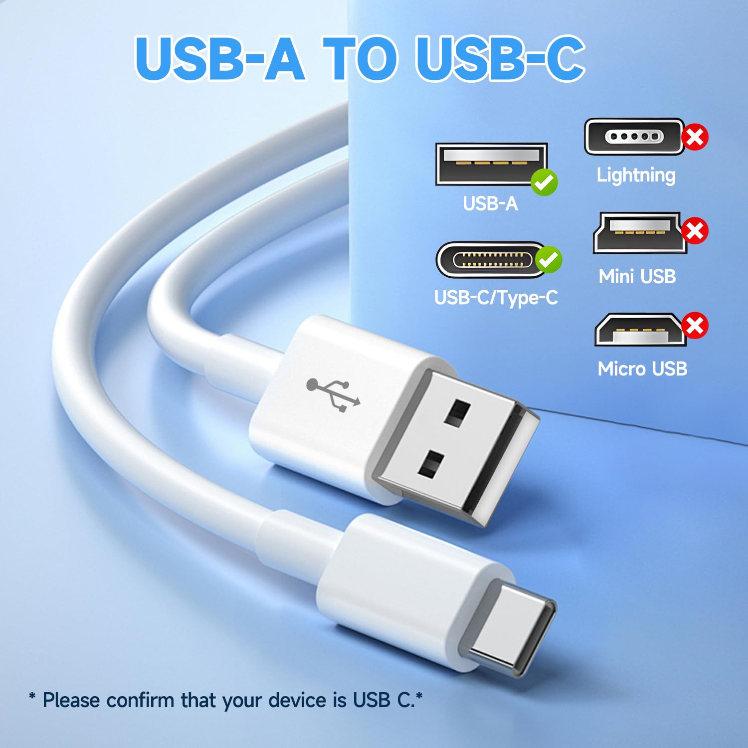 16.4Ft/5M Long USB C Cable Durable USB A to USB C Charging and Data Sync Cord...