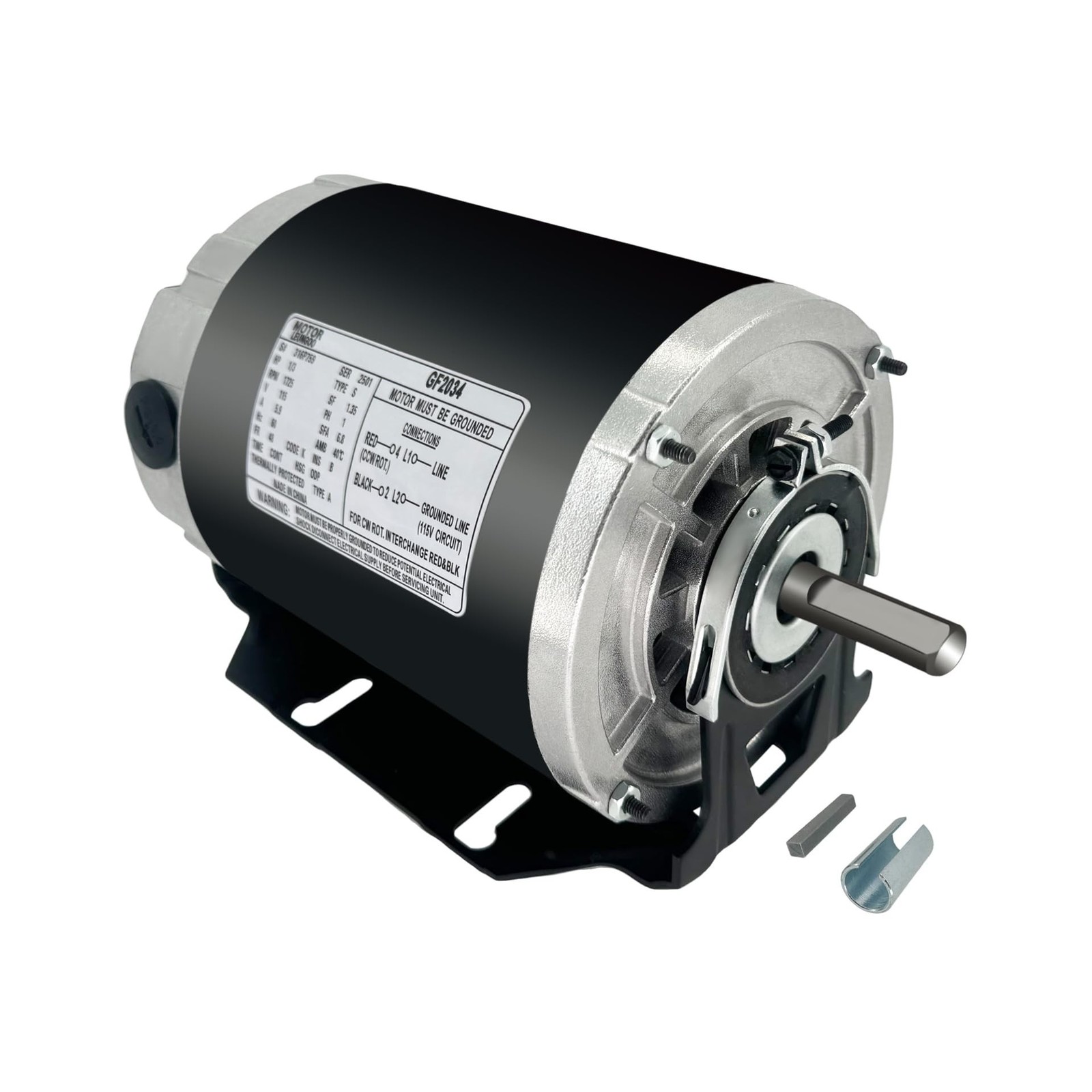 GF2034 Blower Motor 1/3HP 115V 60Hz 1725RPM 48FR Replaces Packard 45013 Ao sm...