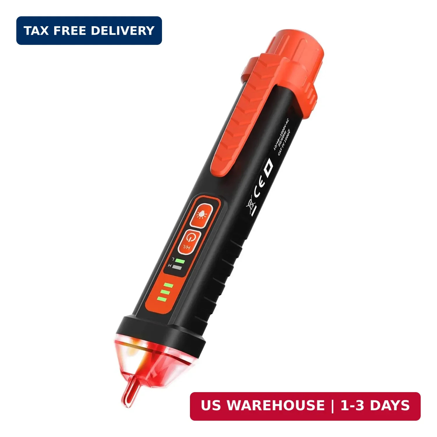Non Contact Voltage Tester Pen, AC 12/48-1000V Electric Tester Pen | Electrical
