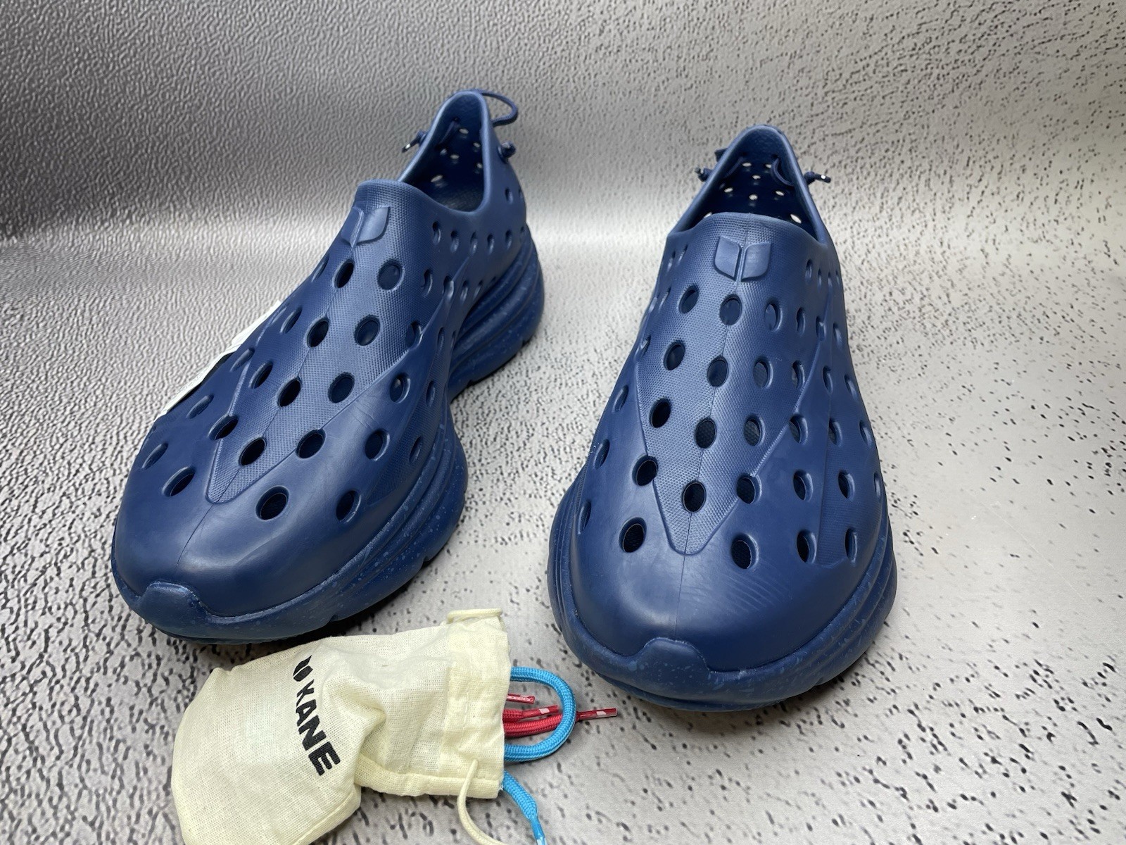 Kane Revive Unisex Shoes Midnavy Blue Speckle Vented Rubber Sneakers M 10 W 12