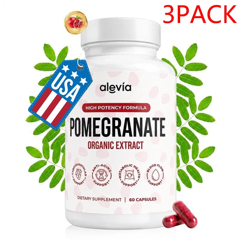Alevia Pomegranate Capsules 60ct Organic Extract Antioxidant