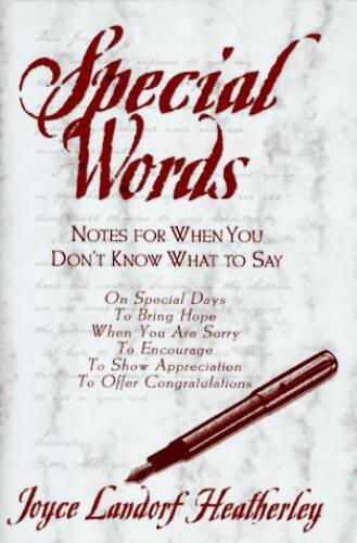 Special Words - Hardcover By Heatherley, Joyce Landorf - GOOD