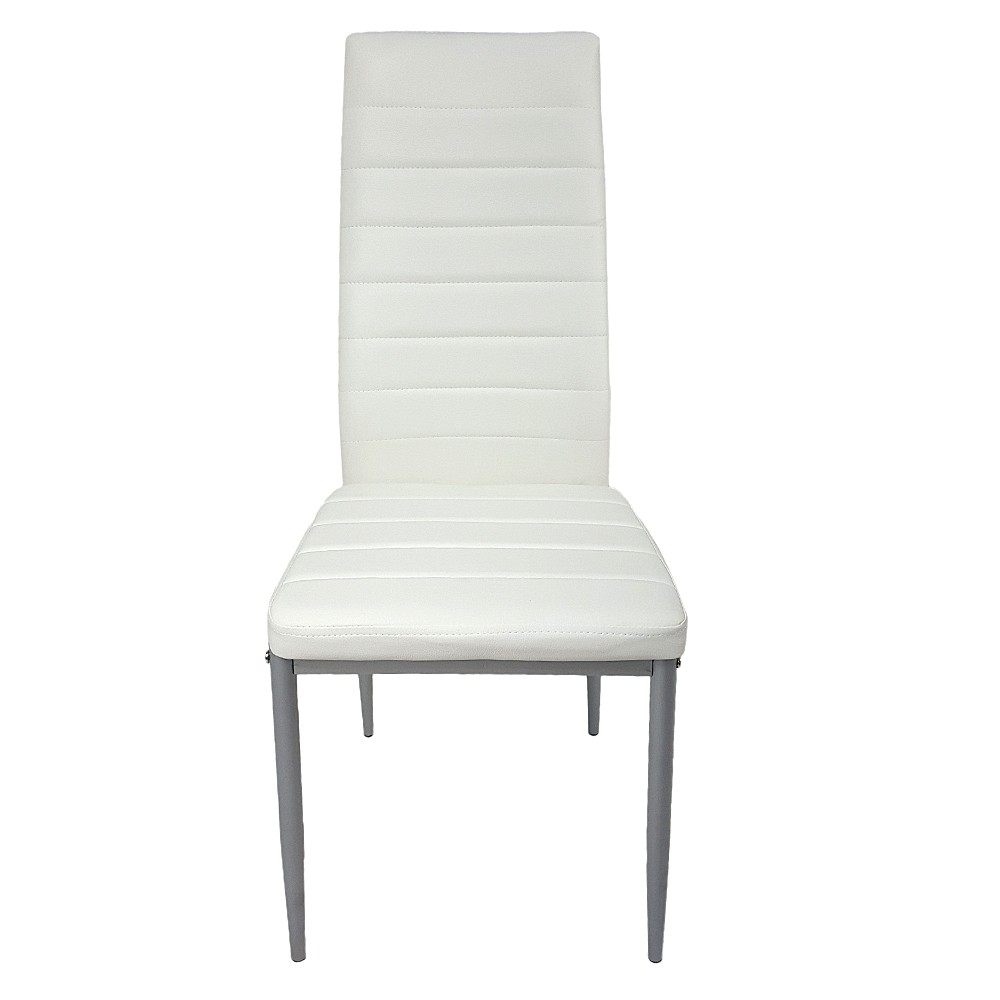 5pcs/set Dining Table Set Kitchen Tempered Glass Dining Table + 4 Chairs White