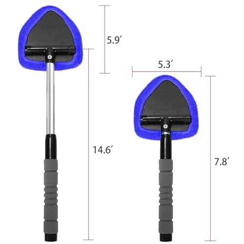 Car Windshield Cleaner Tool (2-Pack) with Extendable Handle - Inside Auto