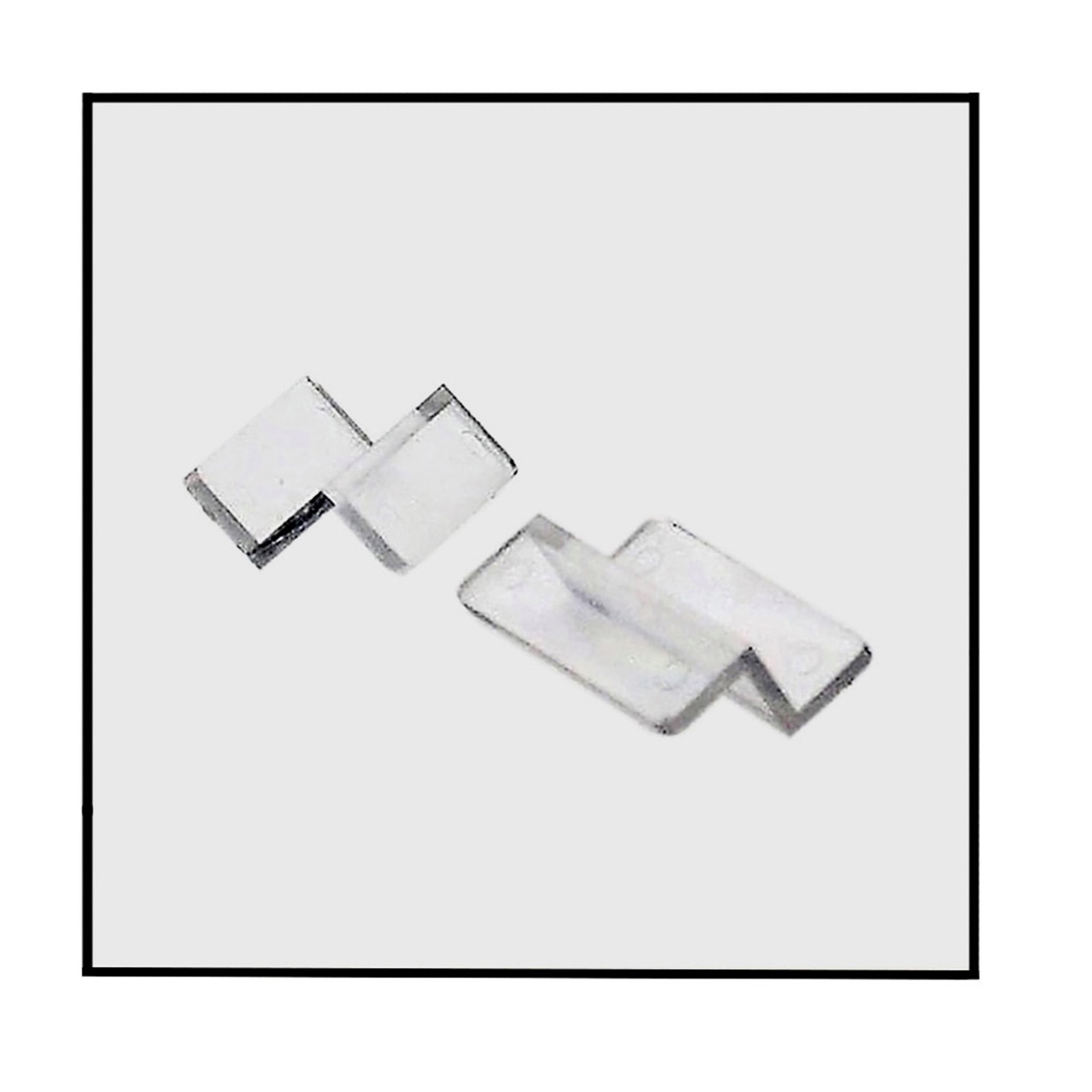 Styrene Slatwall Attachments Pack of 12 Hardware Clear