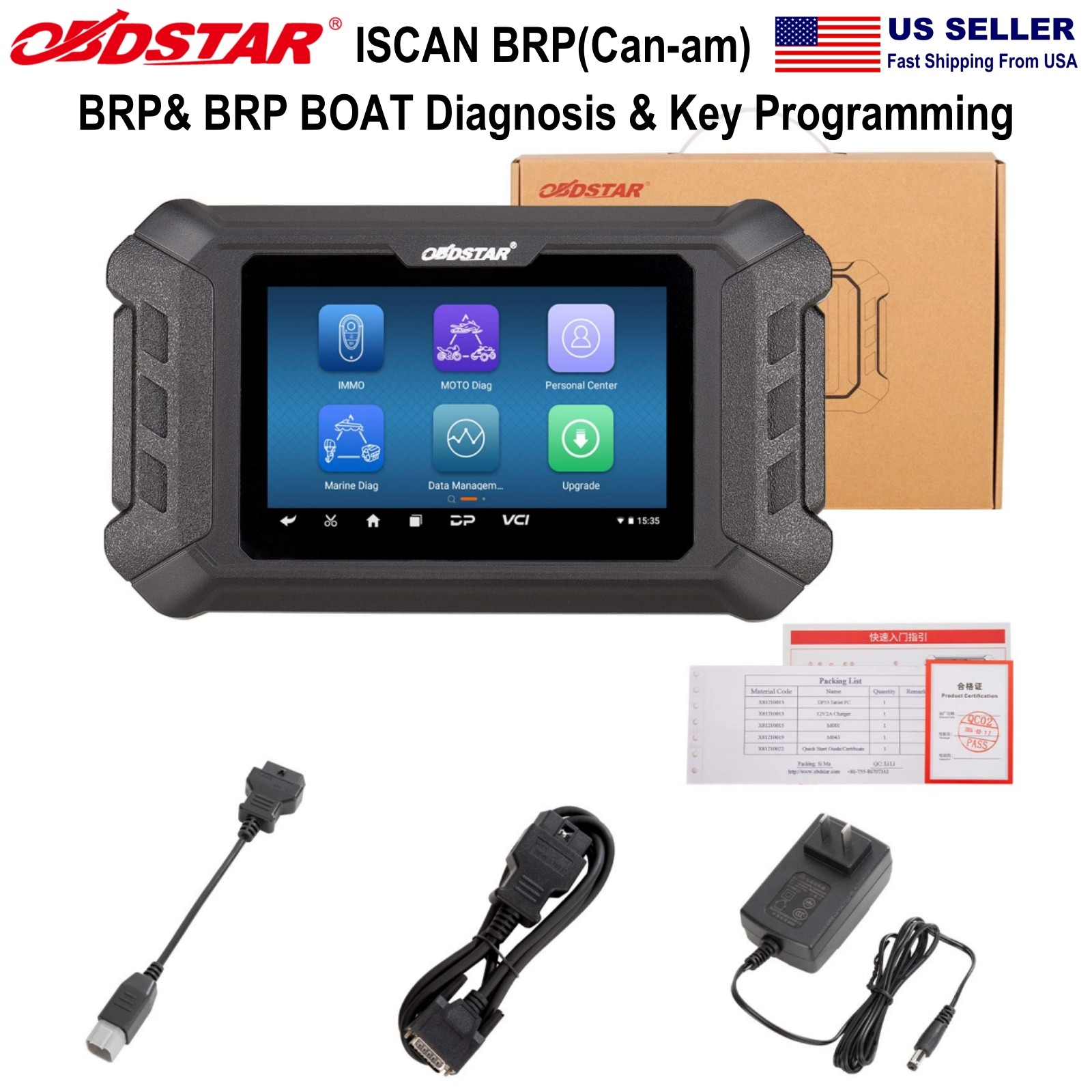 OBDSTAR ISCAN for BRP Can-am BOAT & Motorcycle Diagnostic K-ey Prog-ramming